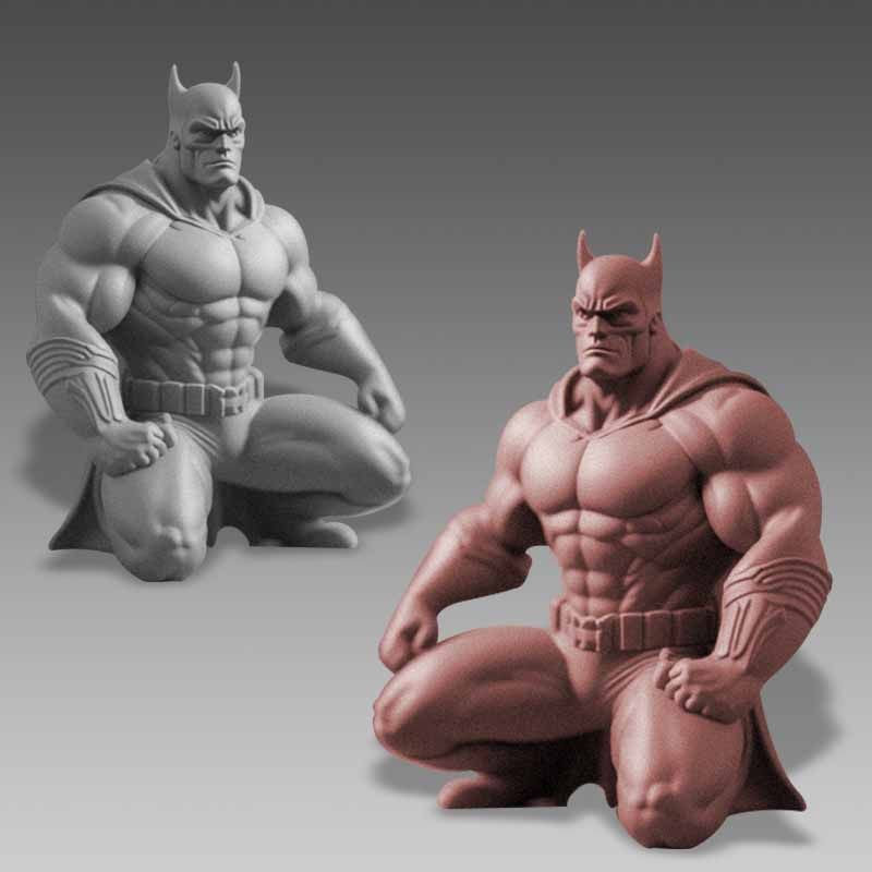 Image showing a scanned image and the 3D print created from the scan data
