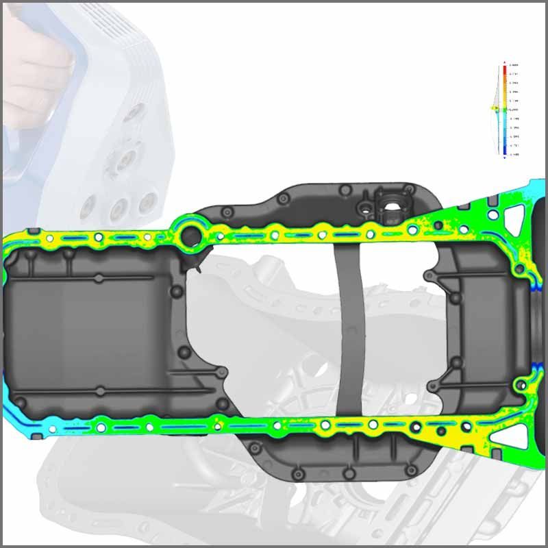 A 3d scan of a part used for quality control and inspection
