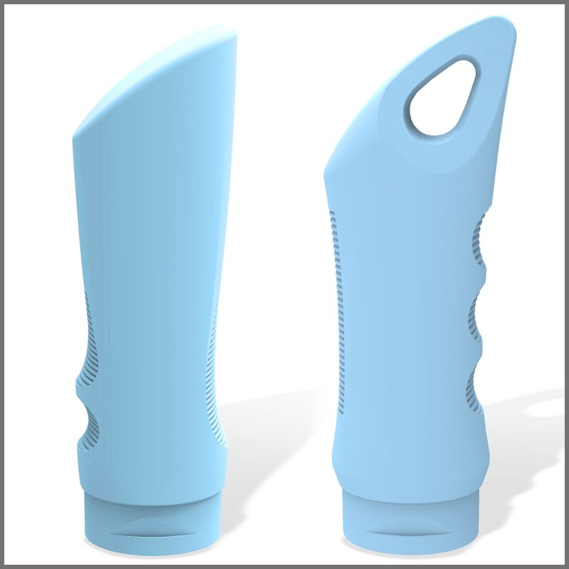 Two hand sculpted foam bottle models for Coppertone Sunscreen