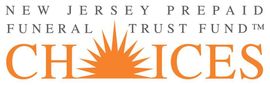 New Jersey Prepaid Funeral Trust Fund Choices logo with orange sun graphic and gray text