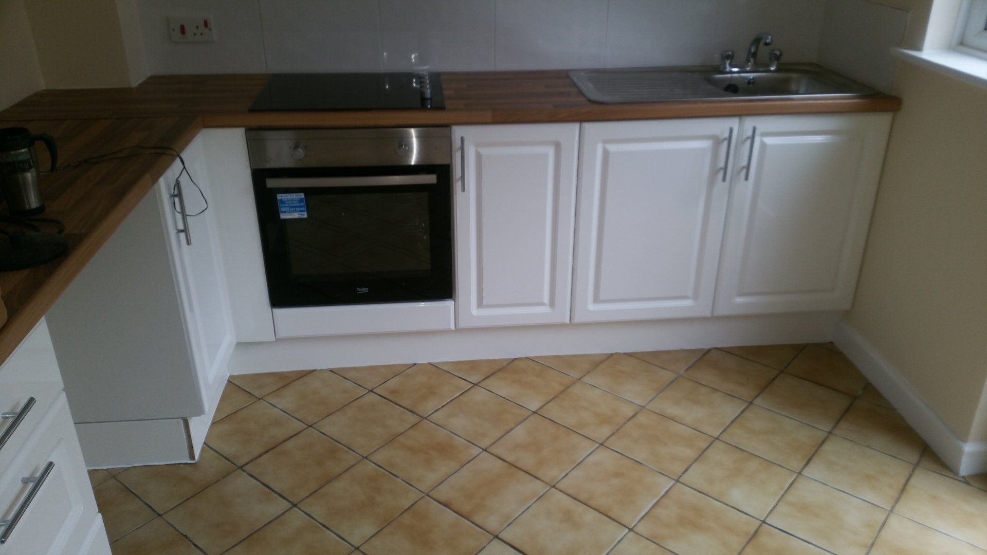 Fitted kitchen with close up on oven