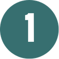 green circle with number one