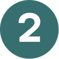 green circle with number two