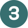 green circle with number three
