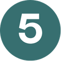 green circle with number five