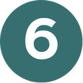 green circle with number six
