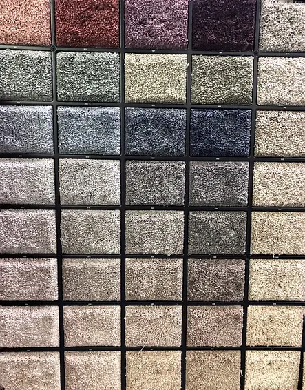 There are many different types of carpets on display.