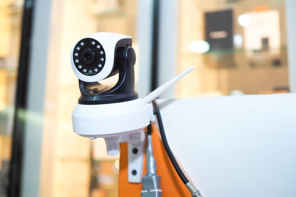A Security Camera is Sitting on Top of a Table — Hendo's TV Antennas & Installations in Mission Beach, QLD