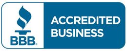 BBB Accredited Business blue and white badge logo