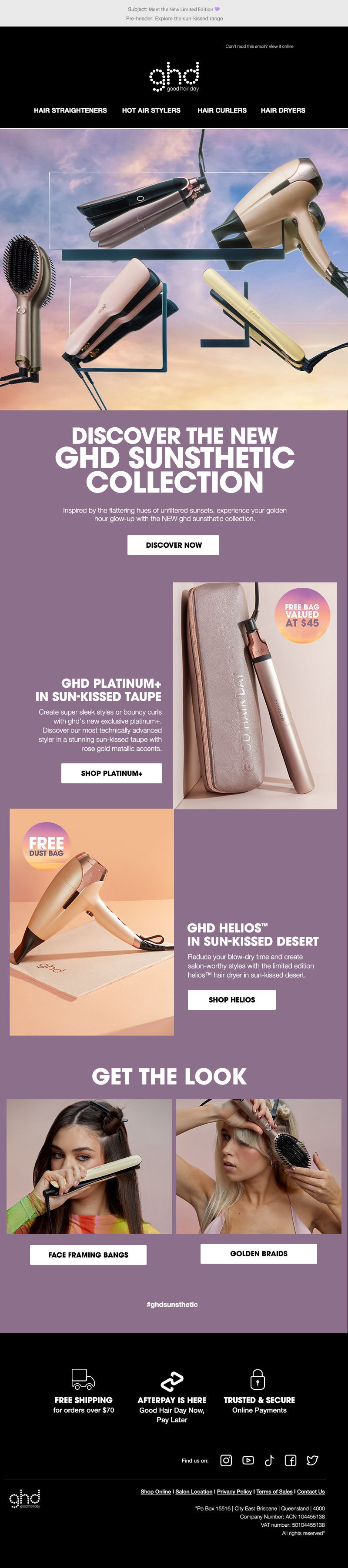 GHD streamlined creative workflow assets - FMCG beauty tools marketing