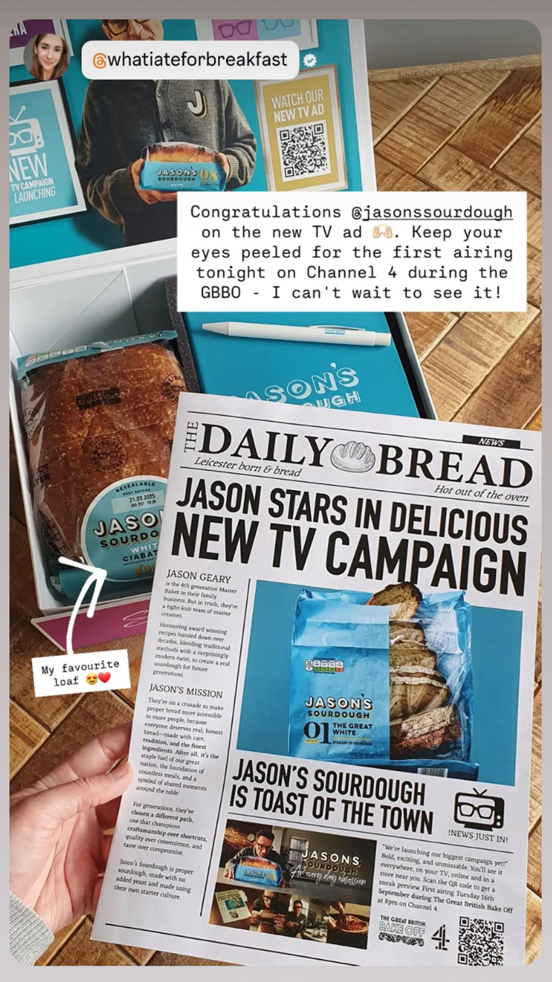 Jason's Sourdough social-first campaign assets - FMCG bakery marketing