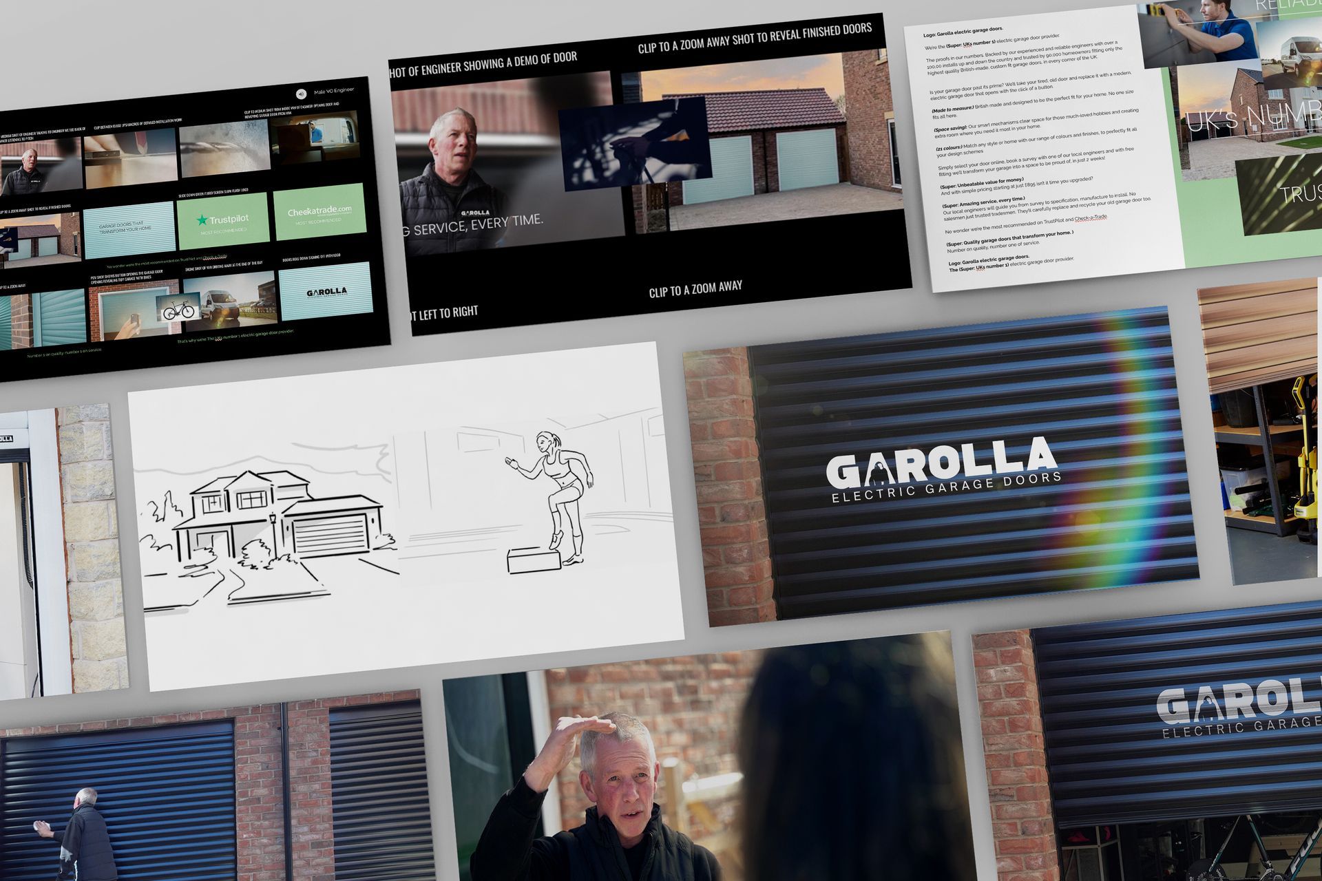 Garolla Behind Every Garolla is a Home brand film creative - garage door home services marketing
