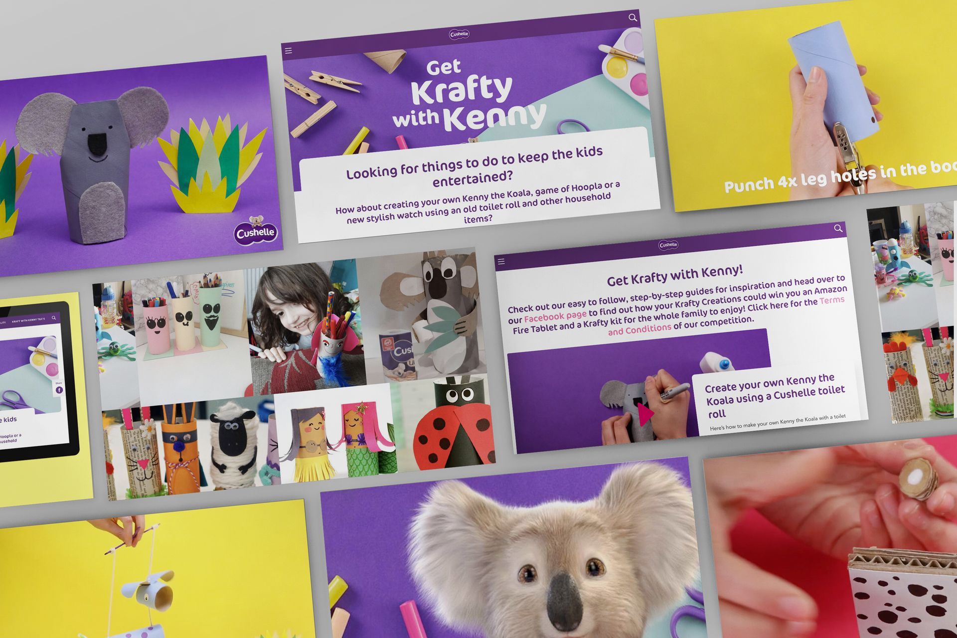 Cushelle Krafty with Kenny craft tutorials campaign - household brand family engagement marketing