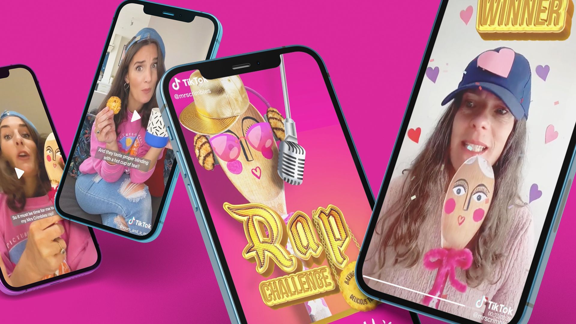 Mrs Crimble's Rap Battle TikTok campaign - FMCG free-from food marketing by Finn Agency