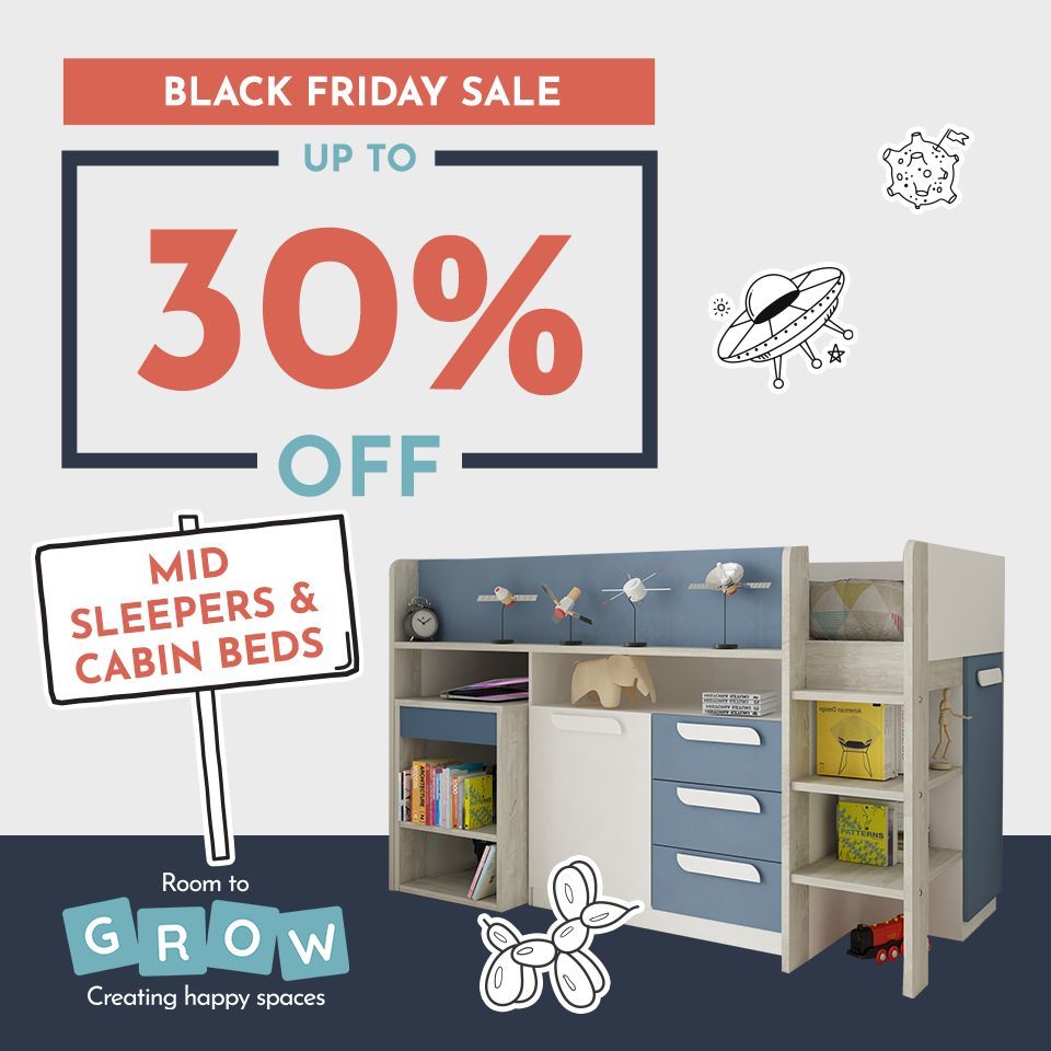 Room To Grow Black Friday campaign assets - FMCG furniture ecommerce marketing