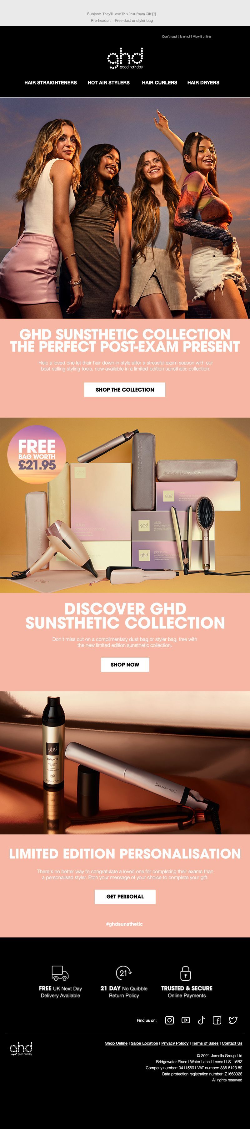 GHD global digital toolkits campaign creative - hair styling tools brand marketing