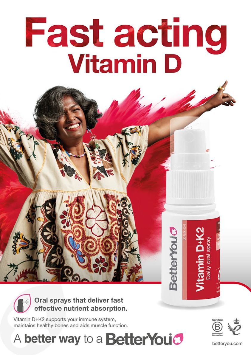 BetterYou explosive plume campaign creative - vitamin supplements spray delivery marketing
