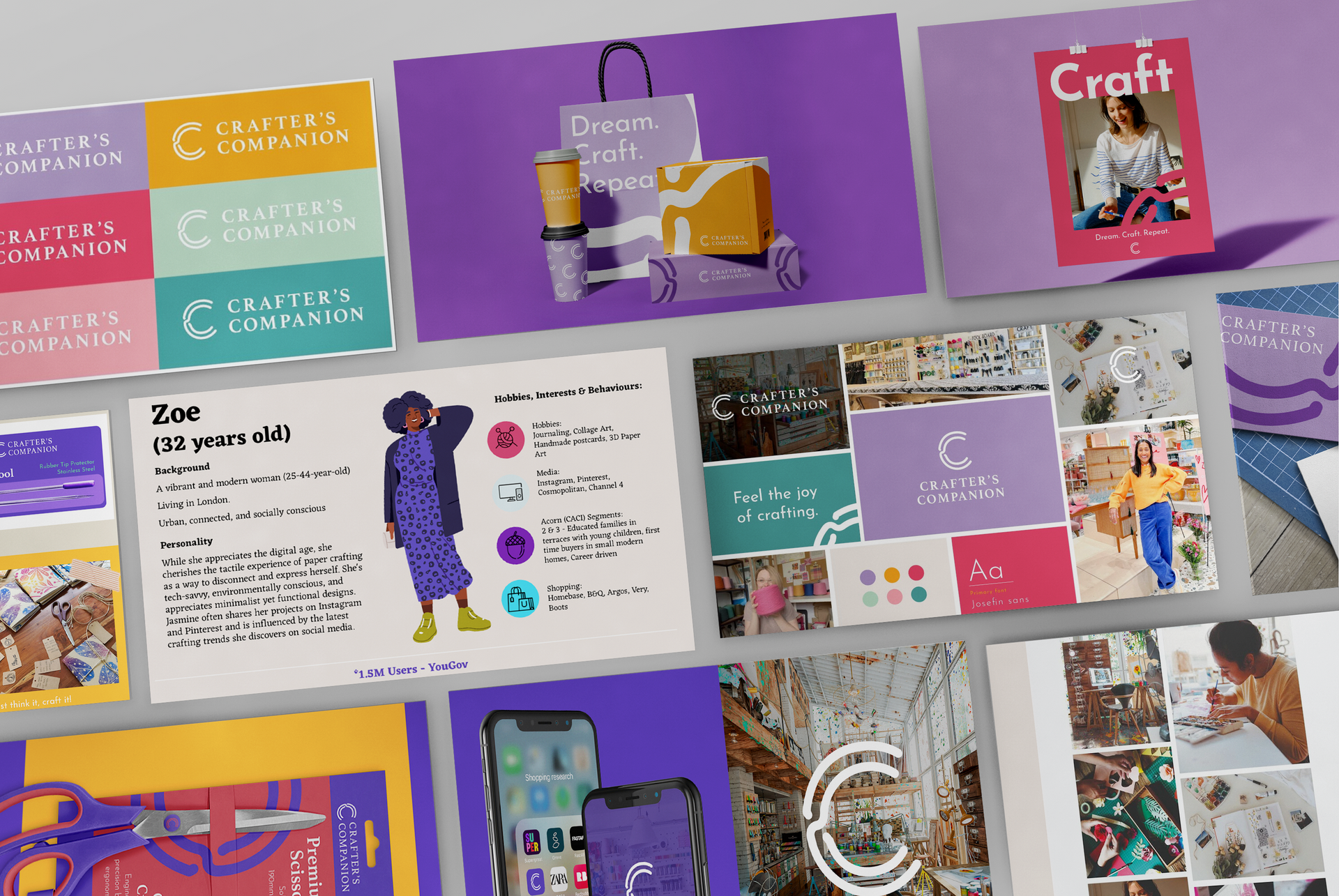Crafter's Companion vibrant rebrand celebrating color and joy of crafting - craft brand marketing