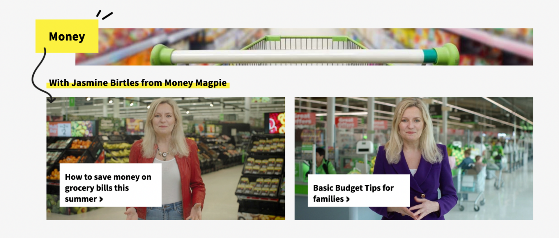 Asda Just Essentials life hacks hub assets - FMCG retail marketing