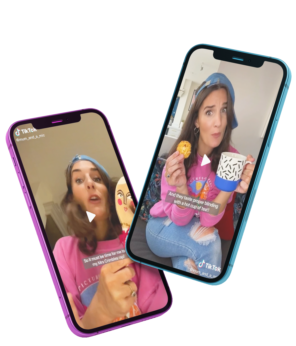 Mrs Crimble's TikTok campaign creative - FMCG food marketing for younger demographic