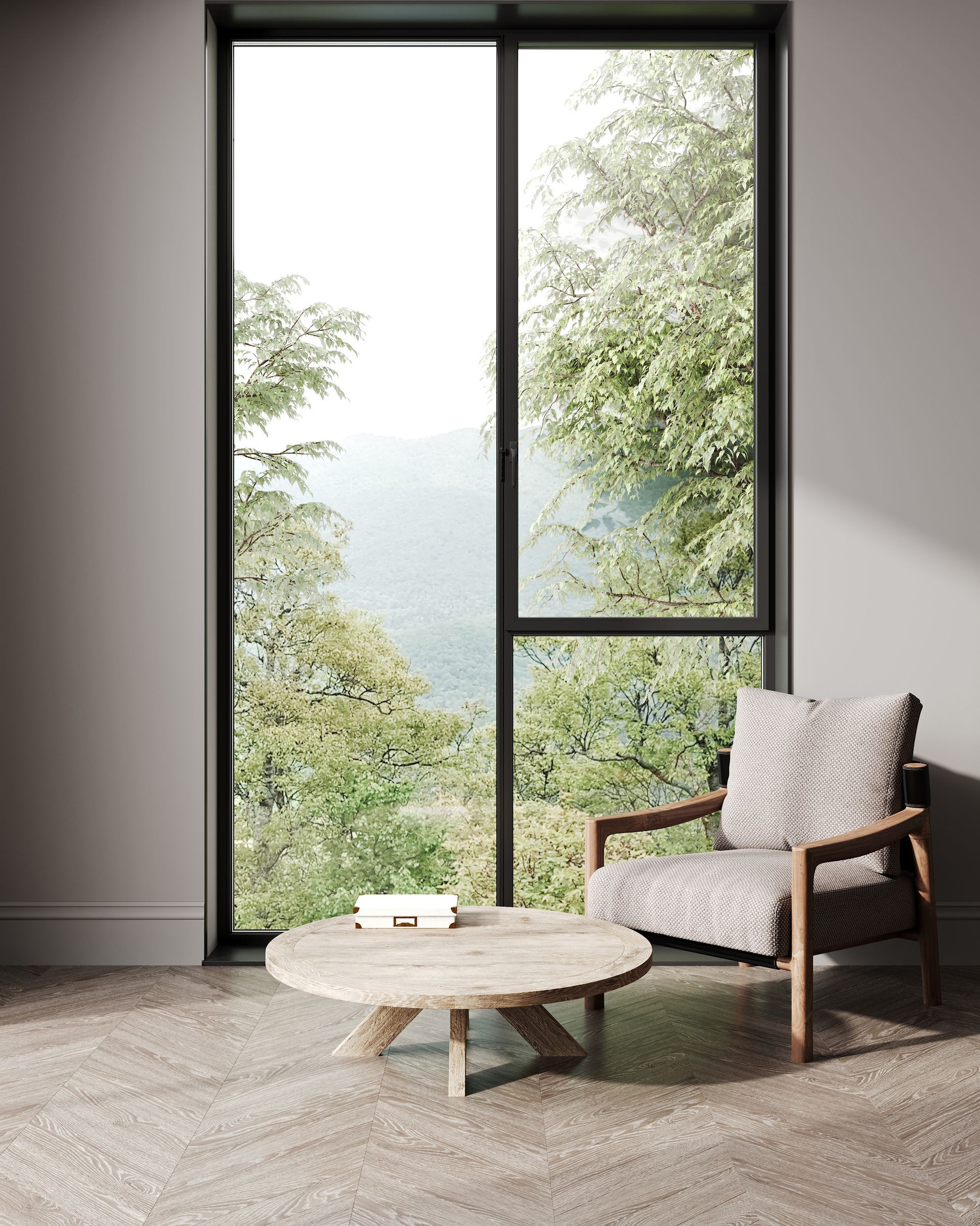 installing window indoors