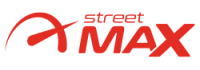 Red and white StreetMAX logo with stylized swoosh icon