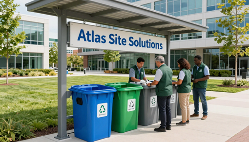 Commercial recycling and compost station