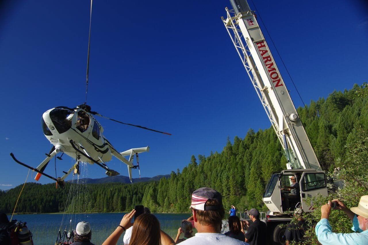 Terex T near lake