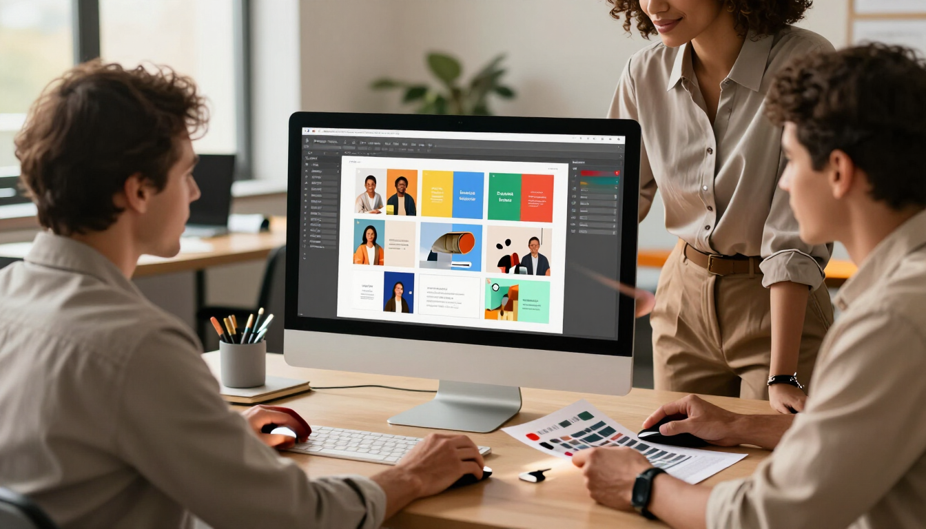 Reusable social media graphic system with branded templates