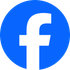 Facebook logo: white lowercase “f” on a blue circle