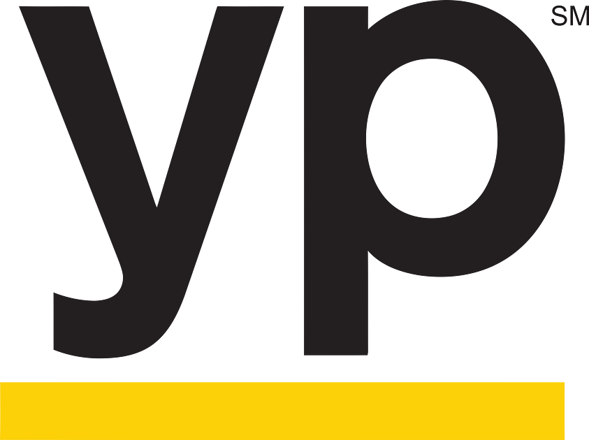 Black “yp” logo with a yellow bar underneath on a white background.