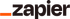 Zapier logo with black text and an orange accent line on white background