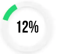 A pie chart indicating 12%