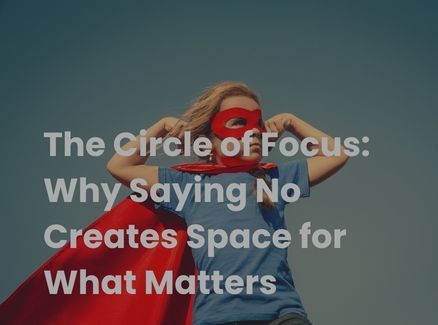 White text on image