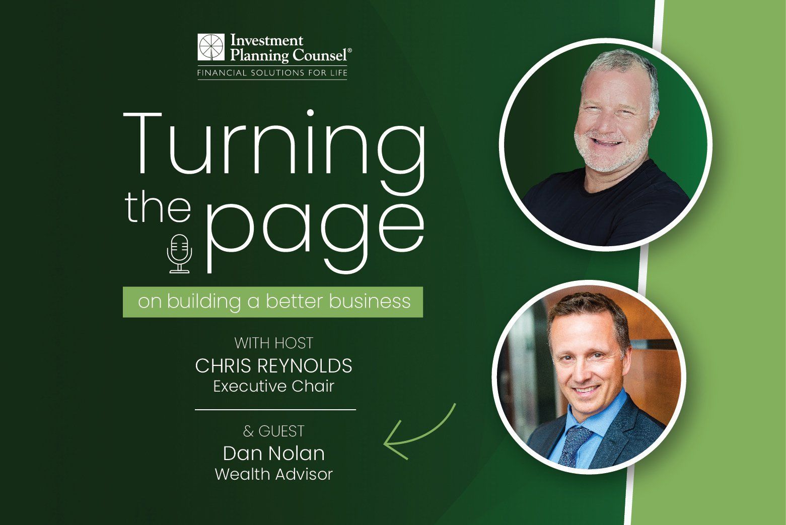 A poster for turning the page with two men on it