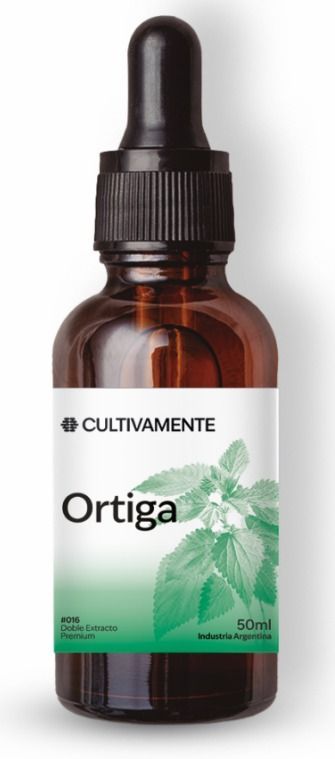 Frasco cuentagotas de color ámbar con la etiqueta 