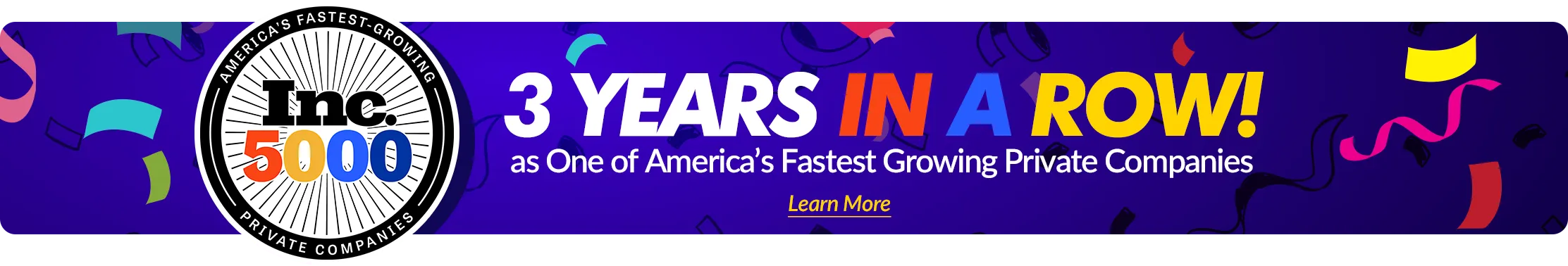 3 Years Banner