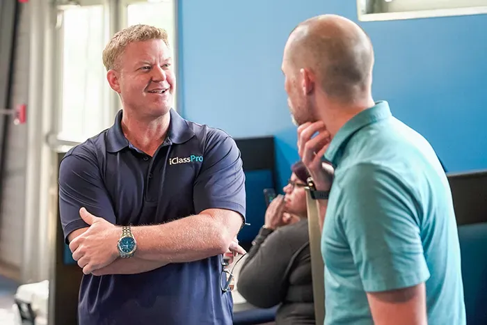 CEO Chris McNabb at employee gathering