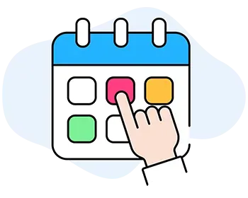 calendar finger icon