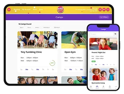 iClassPro Camps shown on devices