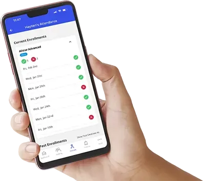 A person is holding a cell phone in their hand.