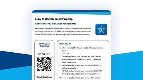 How to Use the iClassPro App