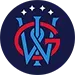 The logo for west side gymnastics is in a circle.