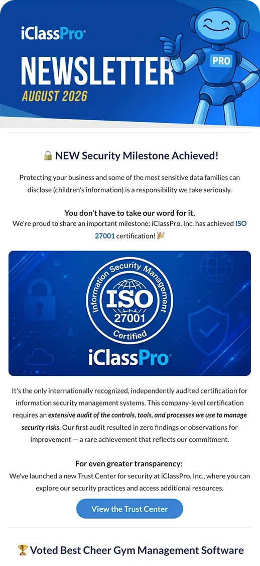 August 2026 Newsletter
