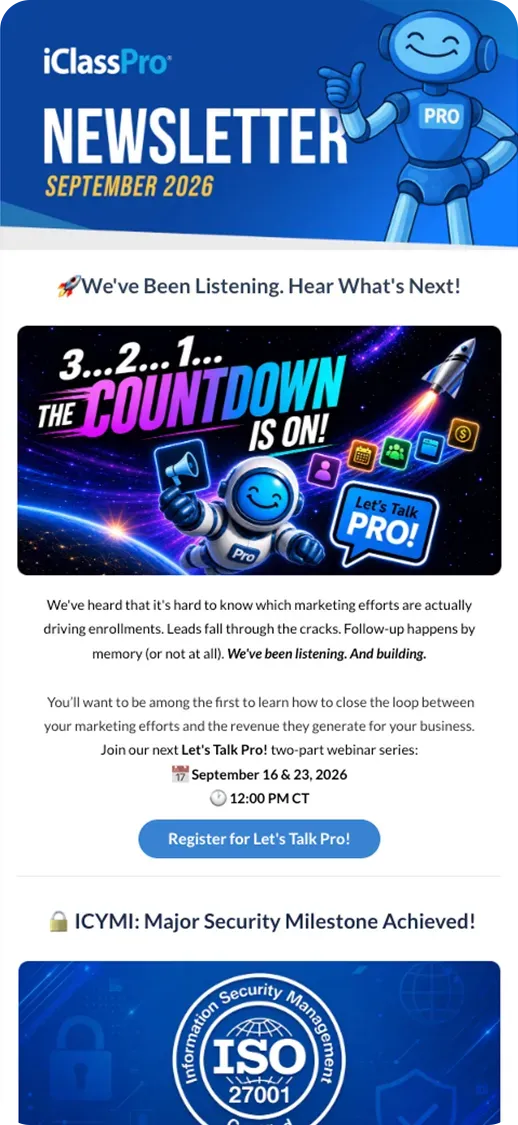 September 2026 Newsletter