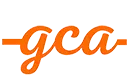 The word gca is written in orange on a white background.