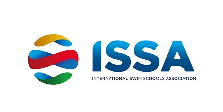 The logo for the international swim schools association.