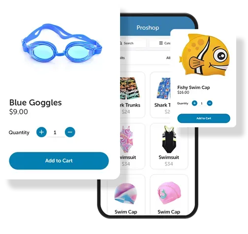 A phone with a blue goggles on it and a shark on the screen.