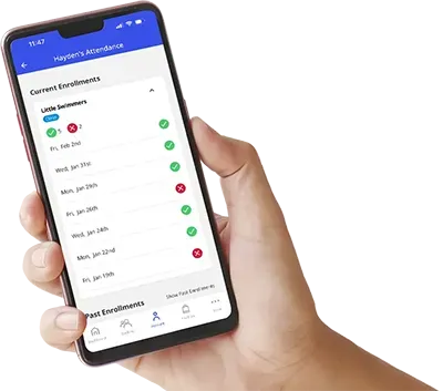 A person is holding a cell phone in their hand.