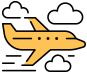 yellow airplane icon